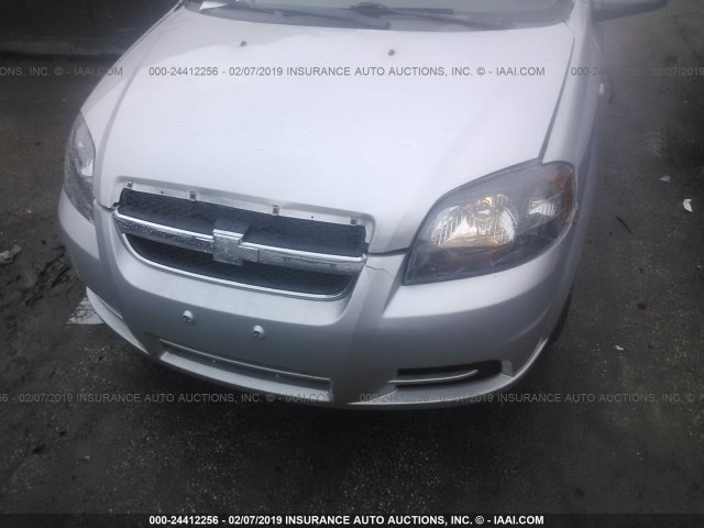 KL1TD56647B145946 - 2007 CHEVROLET AVEO LS SILVER photo 6