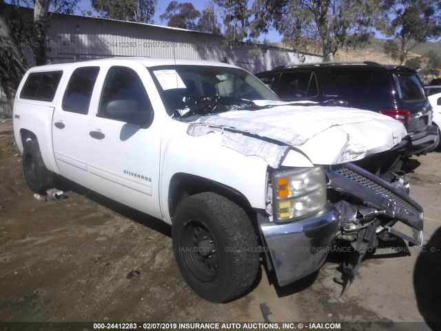 3GCPKSE78DG109821 - 2013 CHEVROLET SILVERADO K1500 LT WHITE photo 1