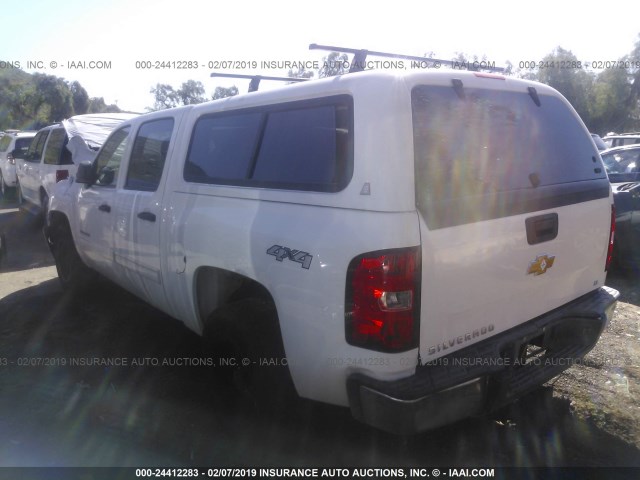 3GCPKSE78DG109821 - 2013 CHEVROLET SILVERADO K1500 LT WHITE photo 3