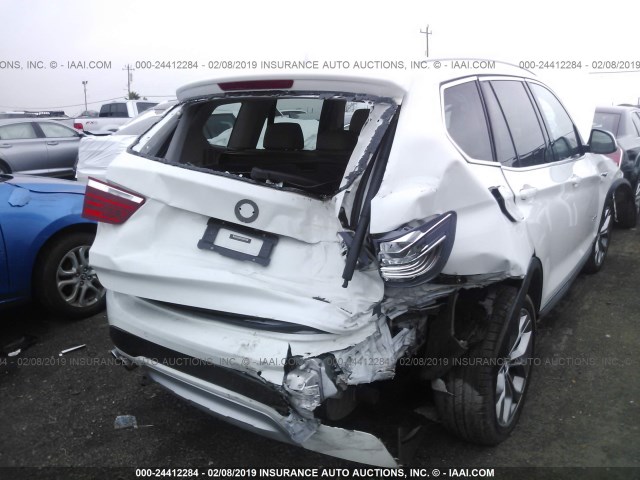 5UXWX9C57F0D57655 - 2015 BMW X3 XDRIVE28I WHITE photo 4