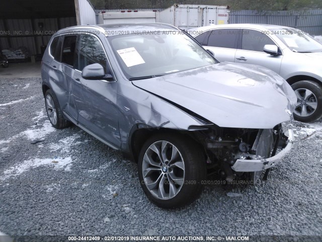 5UXWX7C39H0W39248 - 2017 BMW X3 XDRIVE35I GRAY photo 1