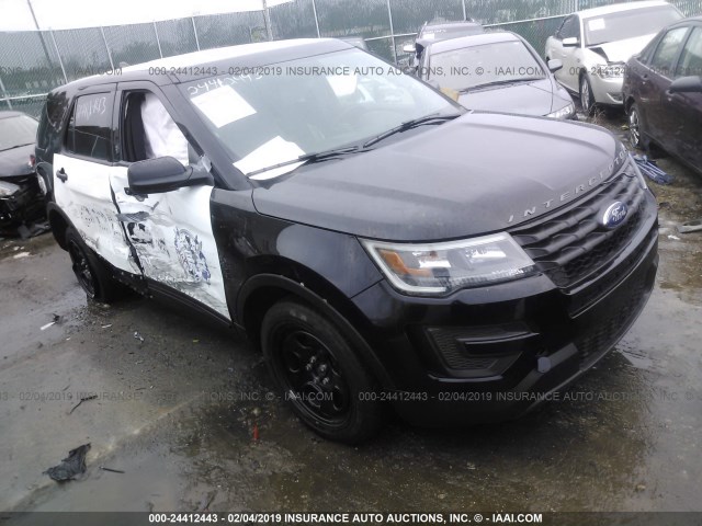 1FM5K8AT4HGC66739 - 2017 FORD EXPLORER POLICE INTERCEPTOR BLACK photo 1