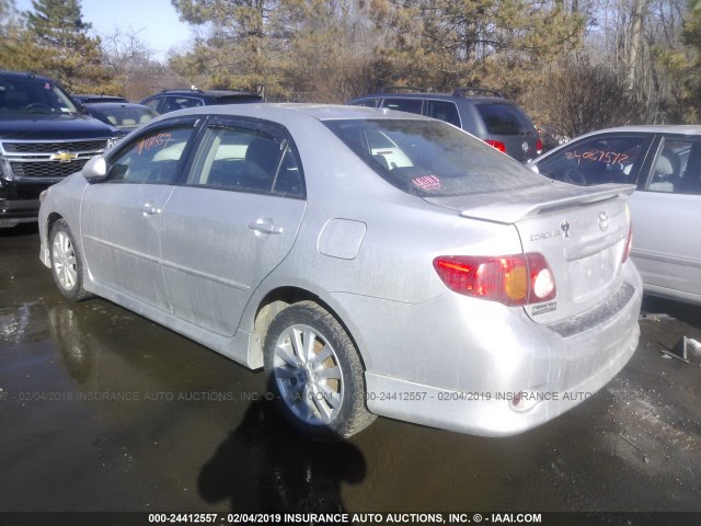 2T1BU4EE5AC227717 - 2010 TOYOTA COROLLA S/LE/XLE SILVER photo 3