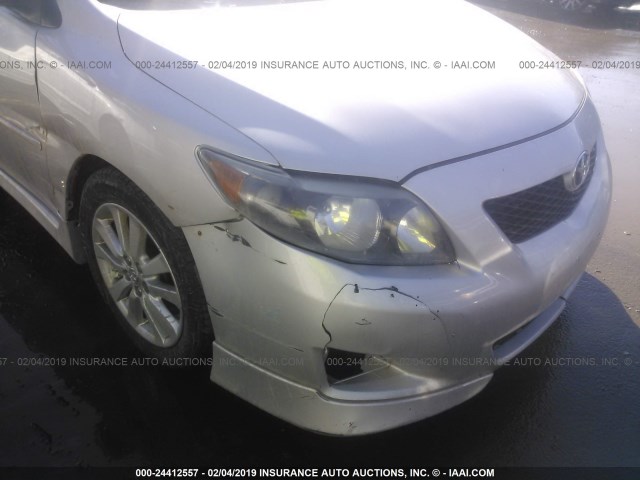 2T1BU4EE5AC227717 - 2010 TOYOTA COROLLA S/LE/XLE SILVER photo 6