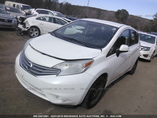 3N1CE2CP7EL388411 - 2014 NISSAN VERSA NOTE S/S PLUS/SV/SL WHITE photo 2