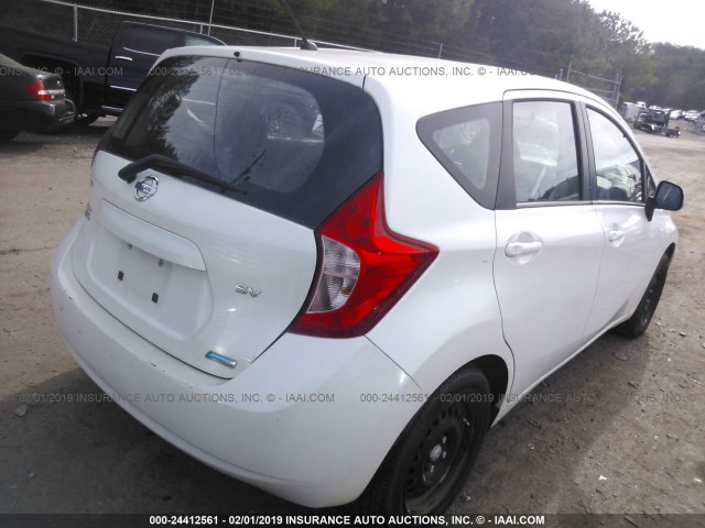 3N1CE2CP7EL388411 - 2014 NISSAN VERSA NOTE S/S PLUS/SV/SL WHITE photo 4