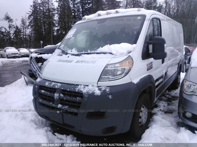 3C6TRVAG6FE514857 - 2015 RAM PROMASTER 1500 1500 STANDARD WHITE photo 2