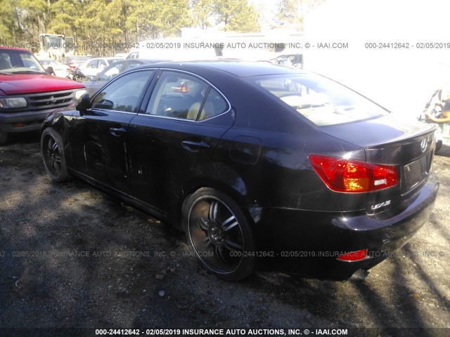 JTHBK262965023472 - 2006 LEXUS IS 250 BLACK photo 3