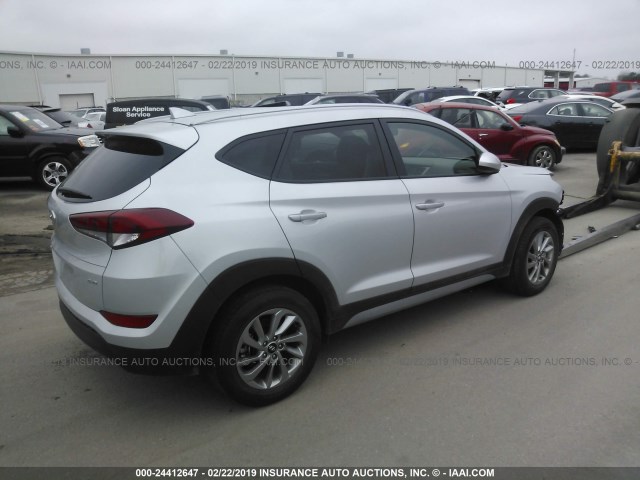 KM8J3CA46JU746733 - 2018 HYUNDAI TUCSON LIMITED/SPORT AND ECO/SE SILVER photo 4