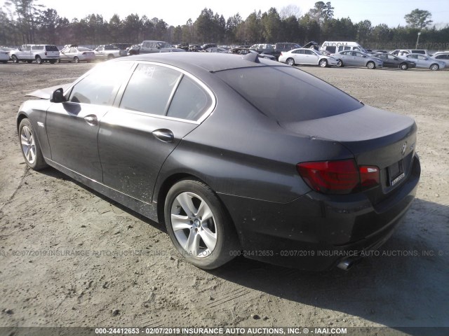 WBAXG5C53CDX05786 - 2012 BMW 528 I GRAY photo 3