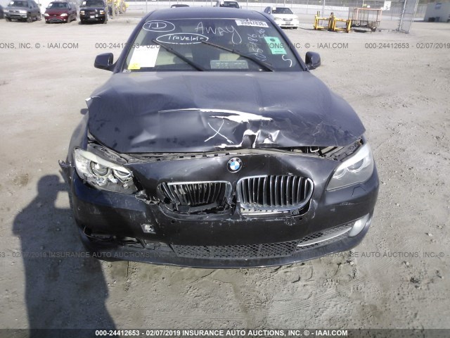 WBAXG5C53CDX05786 - 2012 BMW 528 I GRAY photo 6