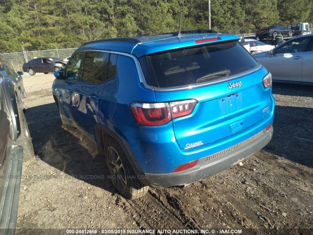 3C4NJCBB5JT124160 - 2018 JEEP COMPASS LATITUDE Light Blue photo 3