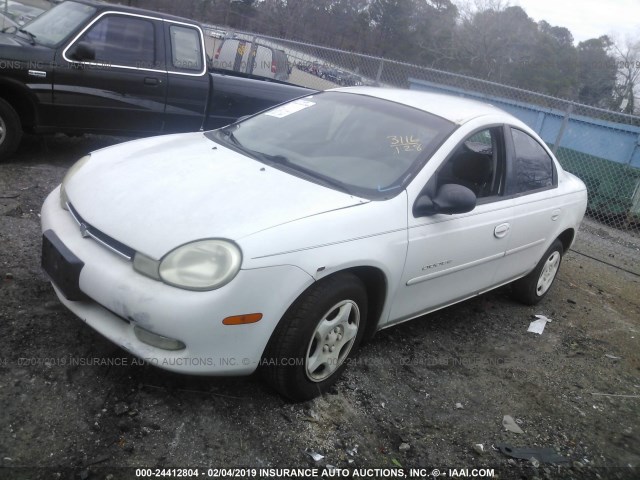 1B3ES46C7YD538063 - 2000 DODGE NEON ES WHITE photo 2