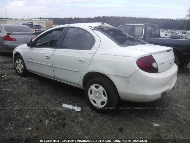 1B3ES46C7YD538063 - 2000 DODGE NEON ES WHITE photo 3