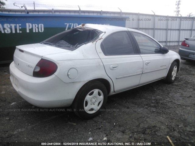 1B3ES46C7YD538063 - 2000 DODGE NEON ES WHITE photo 4