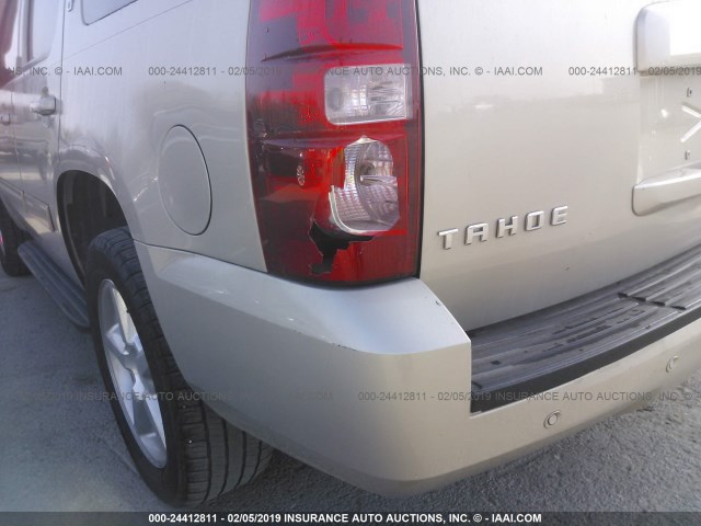 1GNSCBE02CR249606 - 2012 CHEVROLET TAHOE C1500 LT TAN photo 6