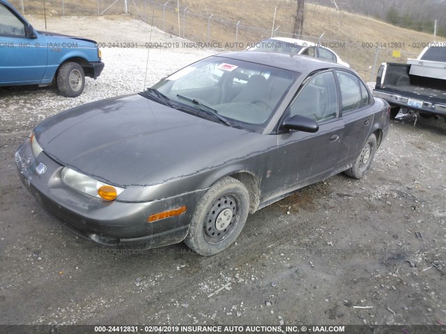 1G8ZH5280YZ233085 - 2000 SATURN SL1 GRAY photo 2