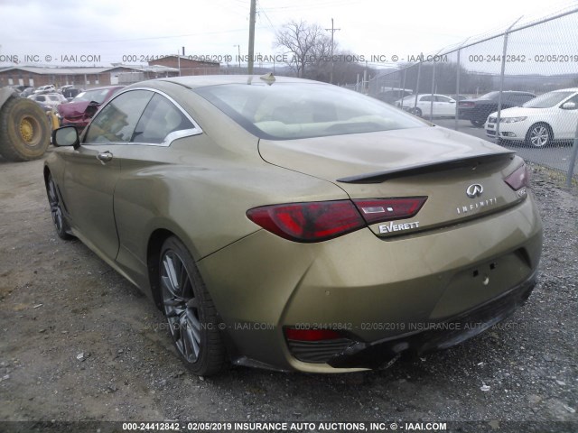 JN1FV7EK7HM610726 - 2017 INFINITI Q60 GOLD photo 3