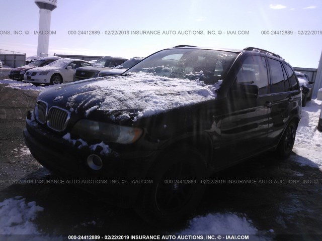 5UXFB33553LH46266 - 2003 BMW X5 BLACK photo 2