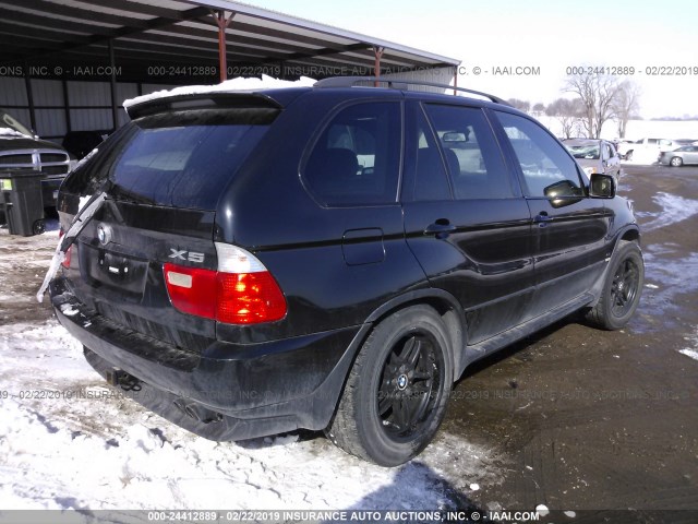5UXFB33553LH46266 - 2003 BMW X5 BLACK photo 4