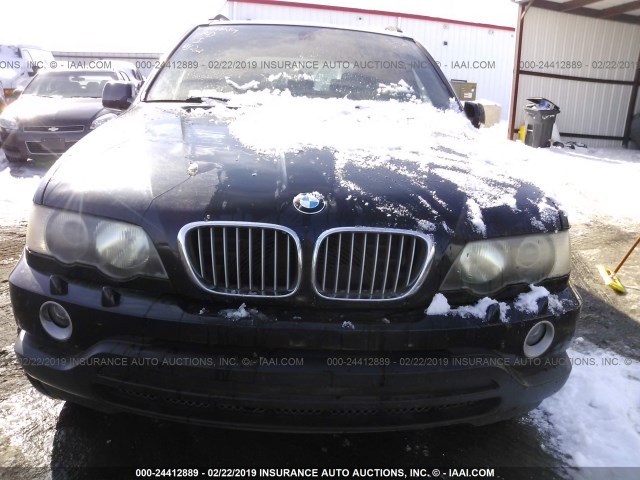 5UXFB33553LH46266 - 2003 BMW X5 BLACK photo 6