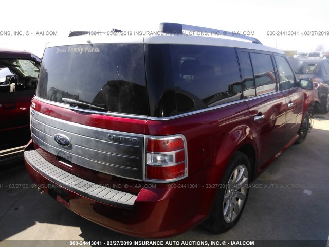 2FMGK5DCXCBD05689 - 2012 FORD FLEX LIMITED RED photo 4