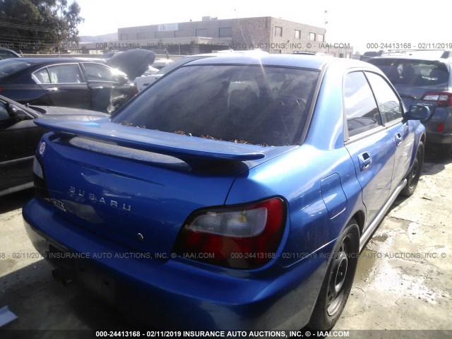 JF1GD29633G512309 - 2003 SUBARU IMPREZA WRX BLUE photo 4