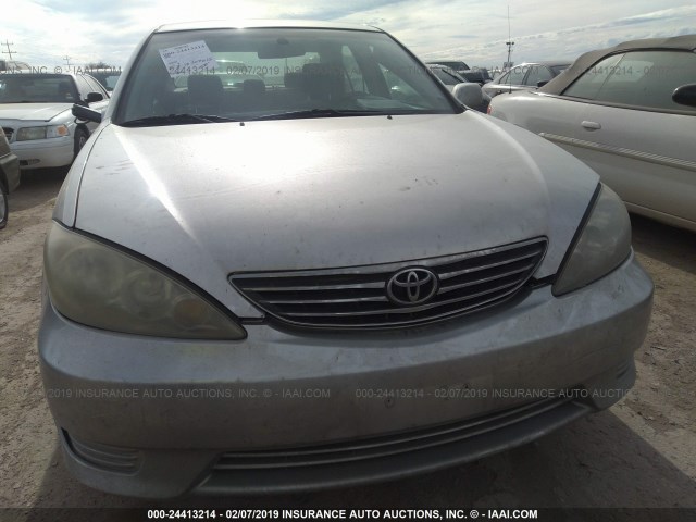 4T1BE32K75U043224 - 2005 TOYOTA CAMRY LE/XLE/SE SILVER photo 6