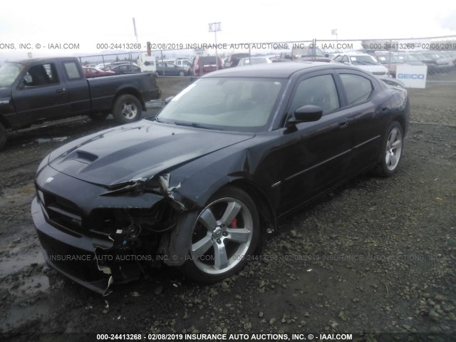 2B3LA73W07H729304 - 2007 DODGE CHARGER SRT-8 BLACK photo 2