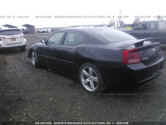 2B3LA73W07H729304 - 2007 DODGE CHARGER SRT-8 BLACK photo 3