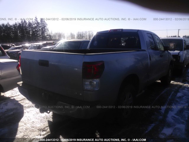 5TFUY5F17BX186119 - 2011 TOYOTA TUNDRA DOUBLE CAB SR5 SILVER photo 4