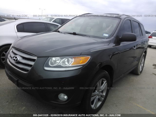 5XYZK4AG9CG098920 - 2012 HYUNDAI SANTA FE LIMITED GRAY photo 2