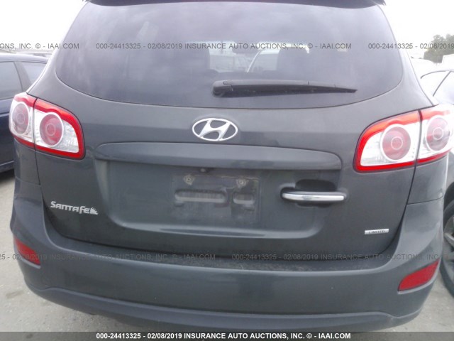 5XYZK4AG9CG098920 - 2012 HYUNDAI SANTA FE LIMITED GRAY photo 6