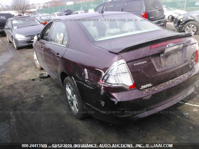 3FAHP0HA8CR318955 - 2012 FORD FUSION SE ბურგუნდია ფოტო 3