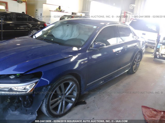 1VWDT7A32HC014760 - 2017 VOLKSWAGEN PASSAT R-LINE BLUE photo 2