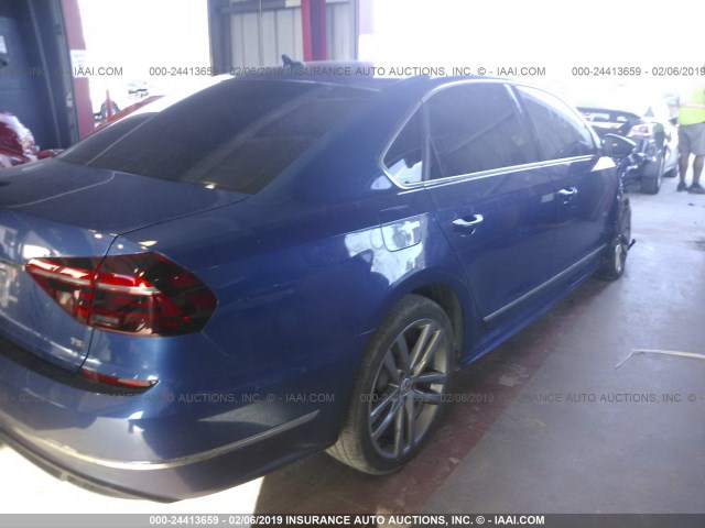 1VWDT7A32HC014760 - 2017 VOLKSWAGEN PASSAT R-LINE BLUE photo 4