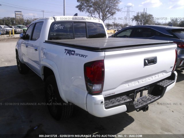 3TMAZ5CNXGM023985 - 2016 TOYOTA TACOMA DBL CAB/SR5/TRD SPORT/OR WHITE photo 3