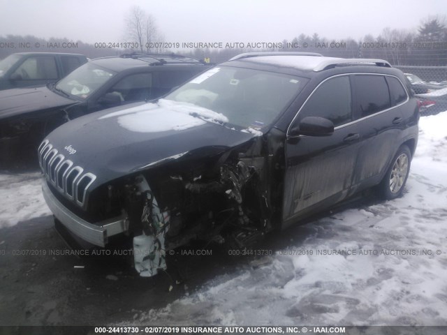 1C4PJMDS4FW625828 - 2015 JEEP CHEROKEE LIMITED BLACK photo 2