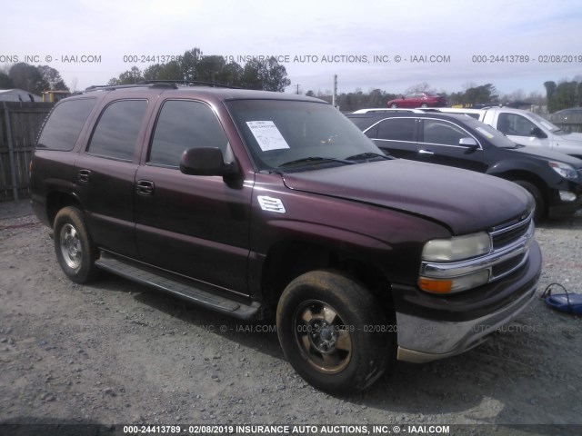 1GNEK13TX1R171063 - 2001 CHEVROLET TAHOE K1500 BURGUNDY photo 1