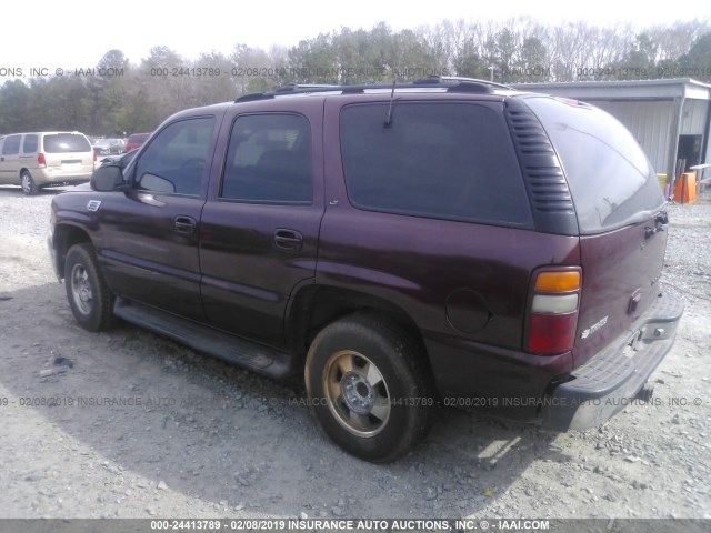 1GNEK13TX1R171063 - 2001 CHEVROLET TAHOE K1500 BURGUNDY photo 3