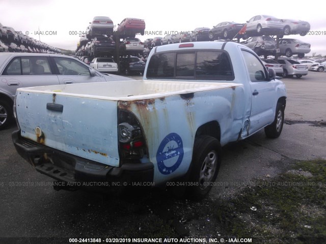 5TENX4CN0AZ723428 - 2010 TOYOTA TACOMA BLUE photo 4