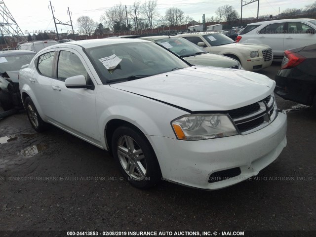 1B3BD1FB6BN555859 - 2011 DODGE AVENGER MAINSTREET WHITE photo 1