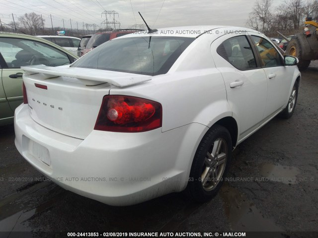 1B3BD1FB6BN555859 - 2011 DODGE AVENGER MAINSTREET WHITE photo 4