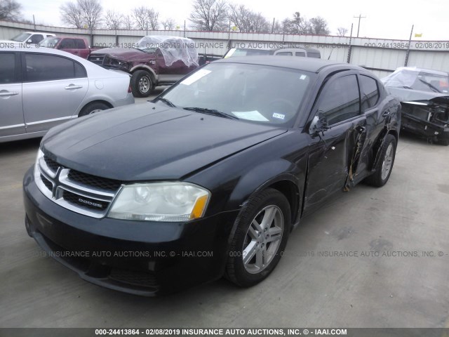 1B3BD1FB1BN524177 - 2011 DODGE AVENGER MAINSTREET BLACK photo 2