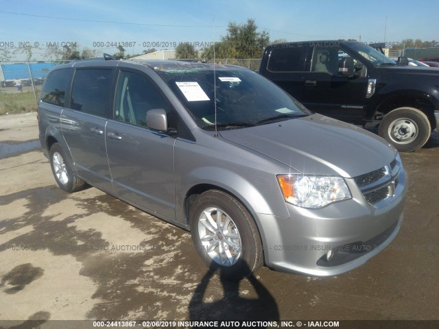 2C4RDGCG0KR578573 - 2019 DODGE GRAND CARAVAN SXT GRAY photo 1