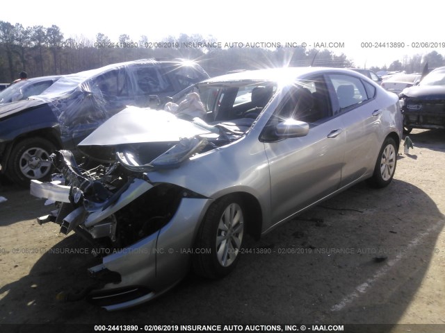 1C3CDFBB1ED916872 - 2014 DODGE DART SXT SILVER photo 2