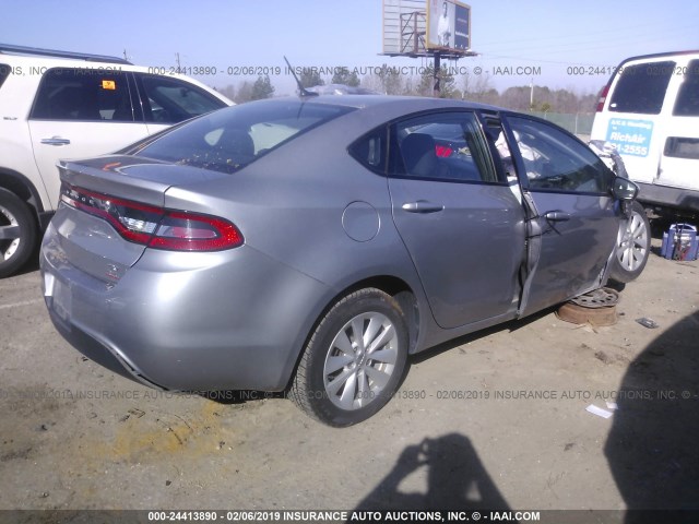 1C3CDFBB1ED916872 - 2014 DODGE DART SXT SILVER photo 4