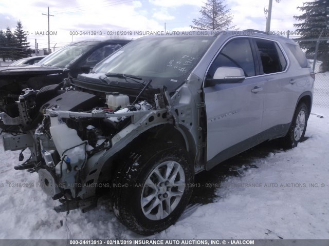 1GNERGKW3JJ234285 - 2018 CHEVROLET TRAVERSE LT SILVER photo 2