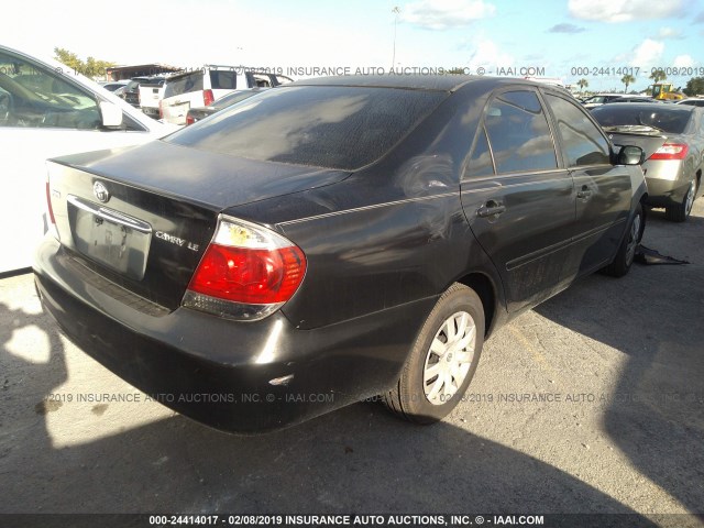 4T1BE32K35U034522 - 2005 TOYOTA CAMRY LE/XLE/SE BLACK photo 4