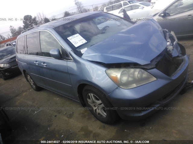 5FNRL38615B115465 - 2005 HONDA ODYSSEY EXL BLUE photo 1